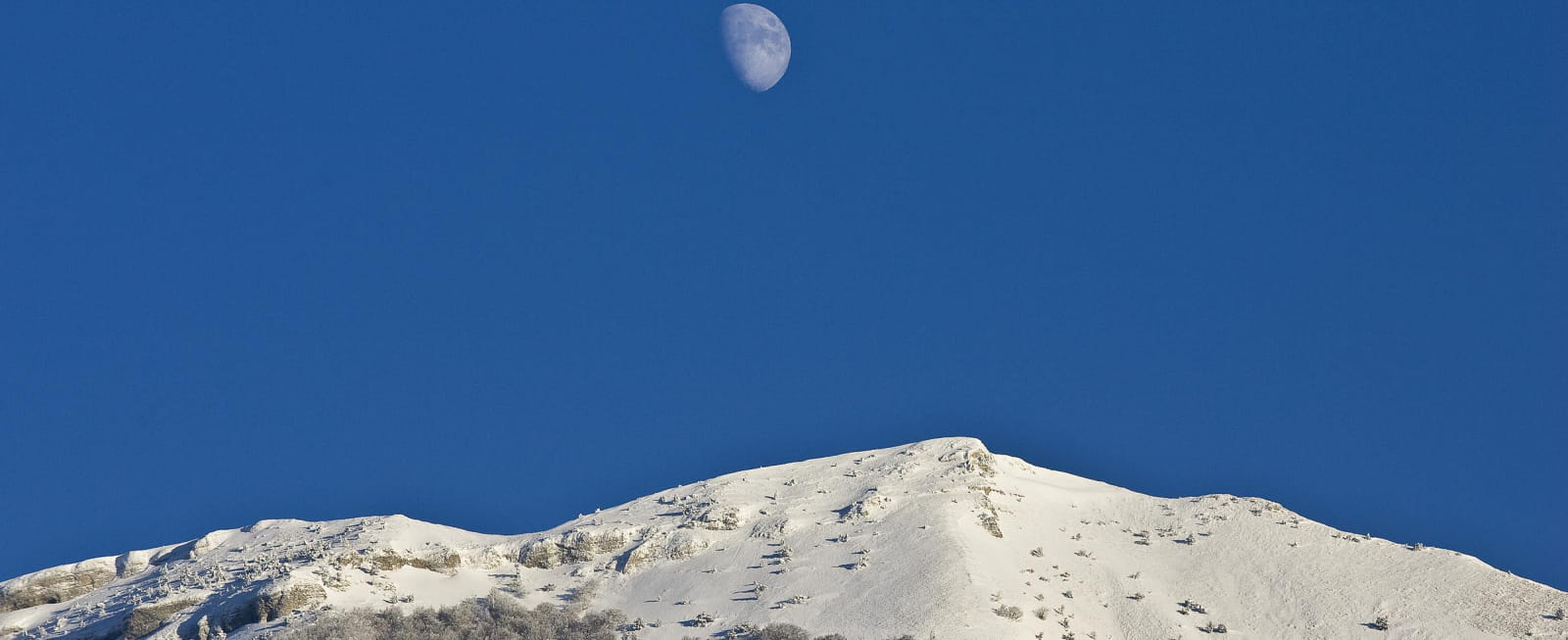 Neige et lune - Drôme