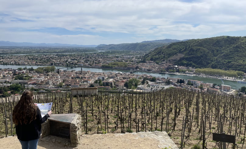 Point de vue sur Tain/Tournon et la vallée du Rhône